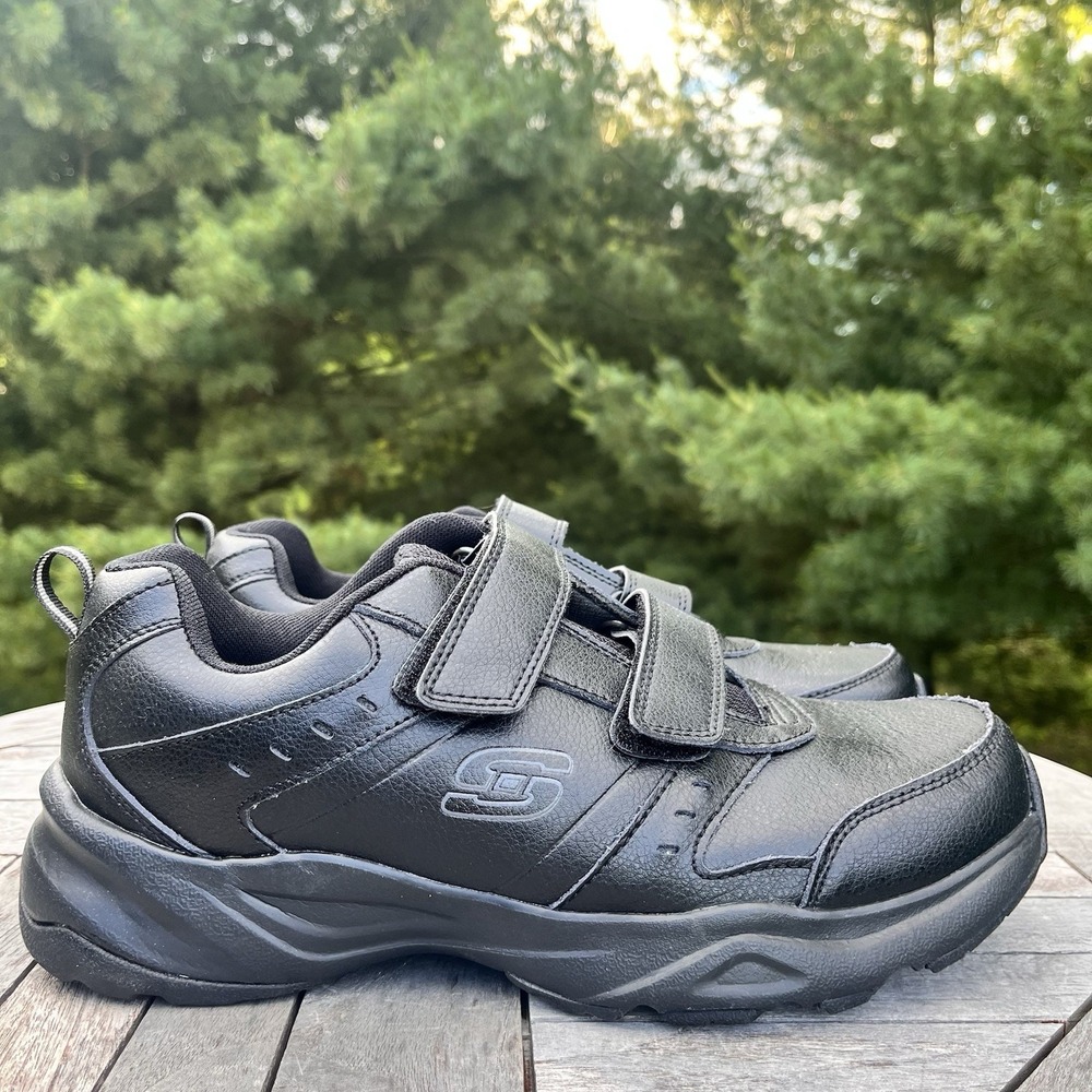 Skechers Haniger Casspi Sneakers Mens Size 10.5 Black Hook & Loop Athletic Shoes
